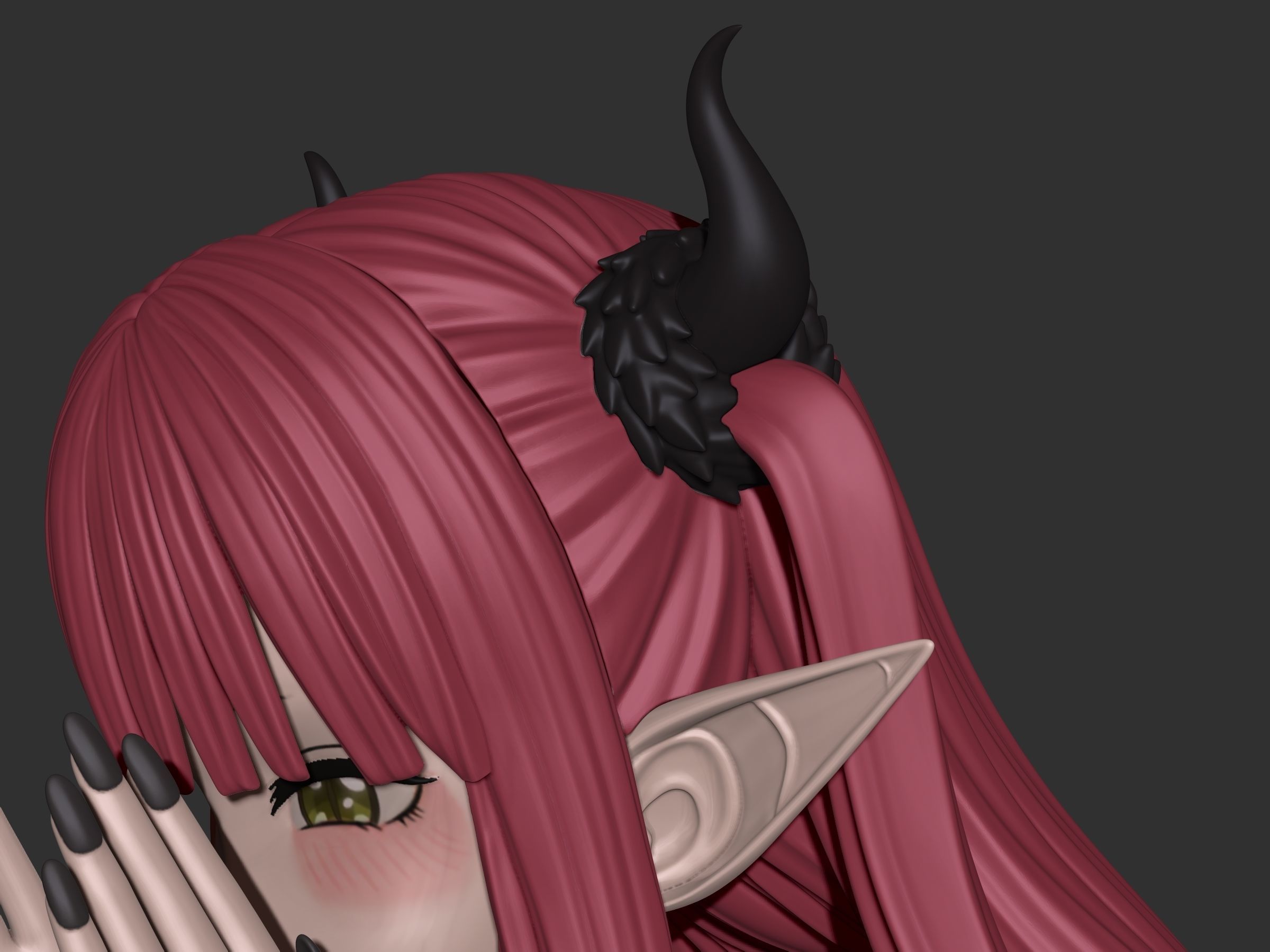 marin ryzu cosplay figure  3D print model_12