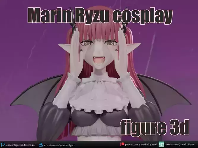 marin ryzu cosplay figure  3D print model