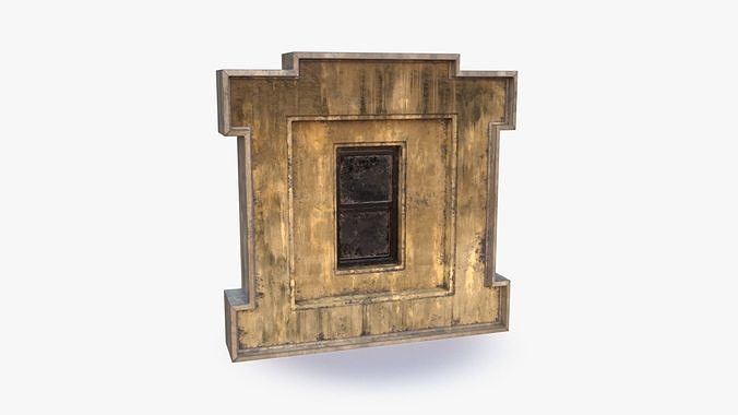Cement Window 0002 Low-poly 3D model 4