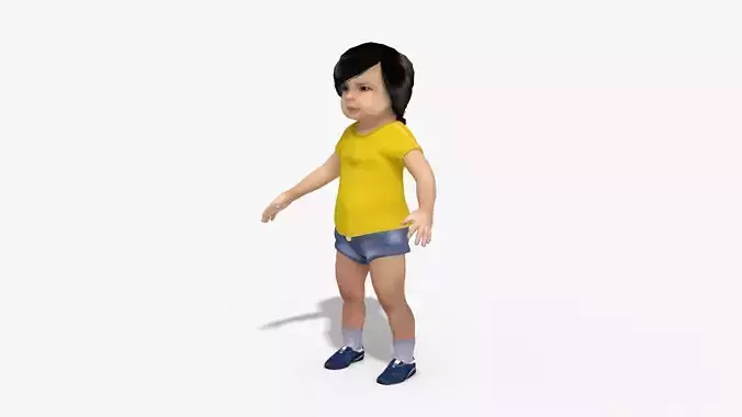 Casual Asian toddler Girl child kid female