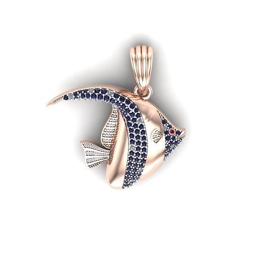 Fish pendant 3D print model