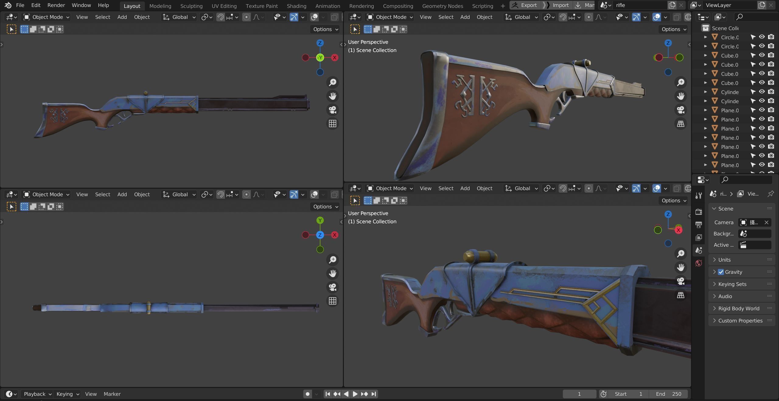 Caitlyn rifle from arcane Free 3D model_1