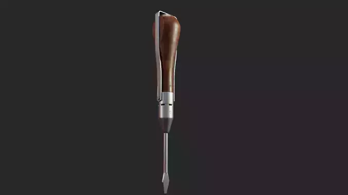 Vintage Screwdriver - Tutorial Included Low-poly 3D model