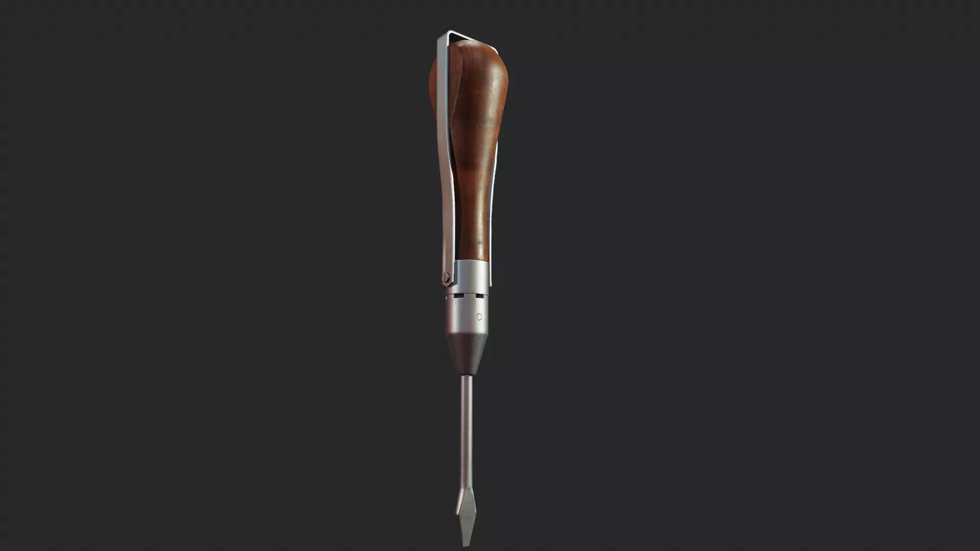 Vintage Screwdriver - Tutorial Included Low-poly 3D model_0