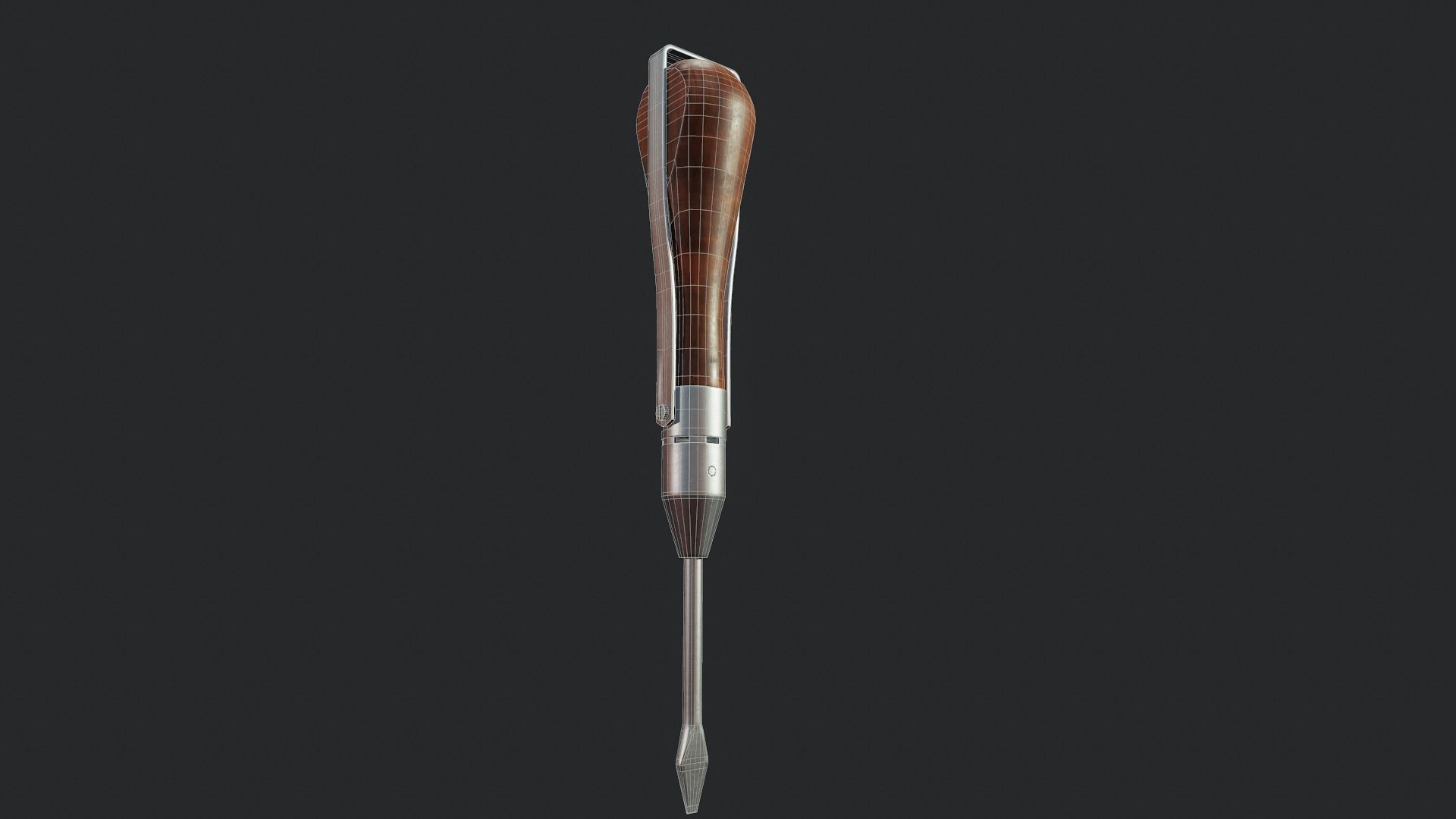 Vintage Screwdriver - Tutorial Included Low-poly 3D model_3