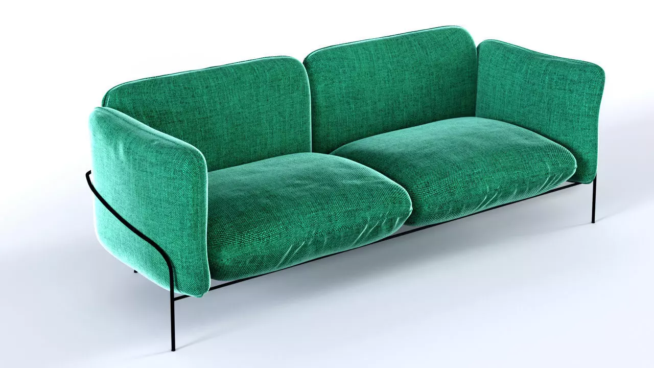 Sofa Fabric Amal green 3D model