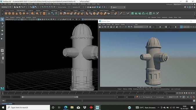 fire hydrant Low-poly 3D model