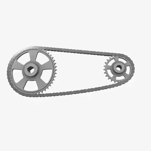 Chain gear  Low-poly 3D model