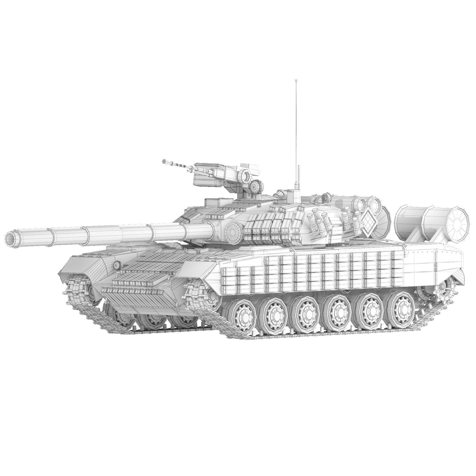 Tank T-64 BV 2017 3D model_8