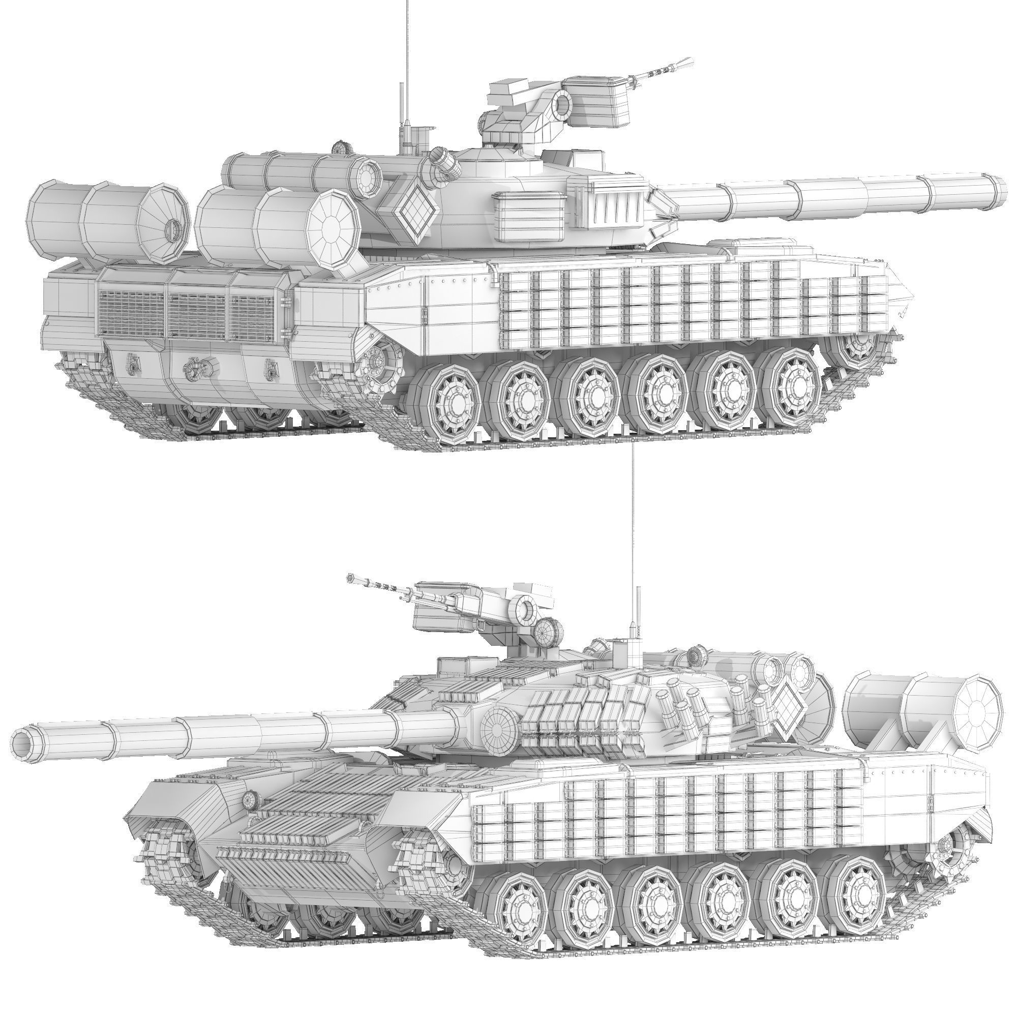 Tank T-64 BV 2017 3D model_10