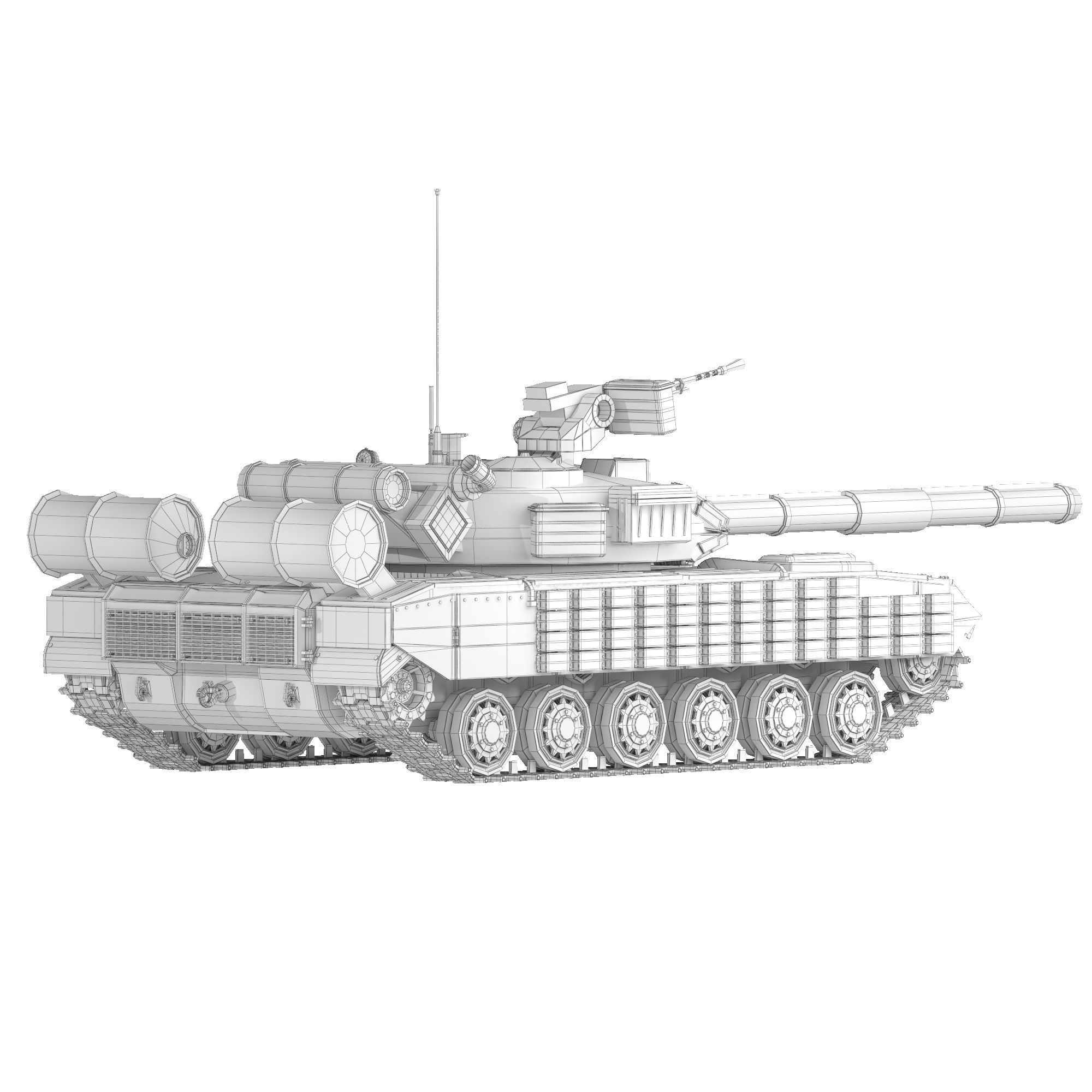 Tank T-64 BV 2017 3D model_9