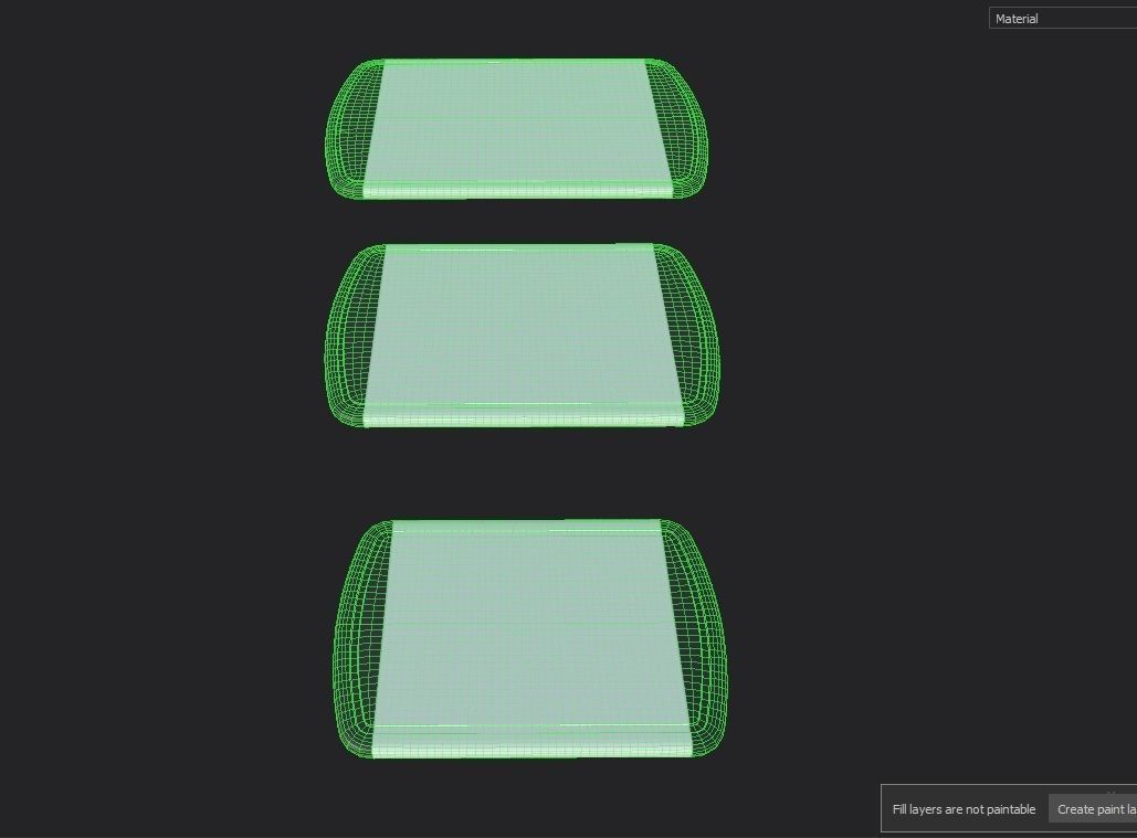 Cutting Board M4 Low-poly 3D model_7