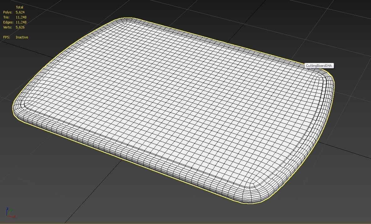 Cutting Board M4 Low-poly 3D model_13