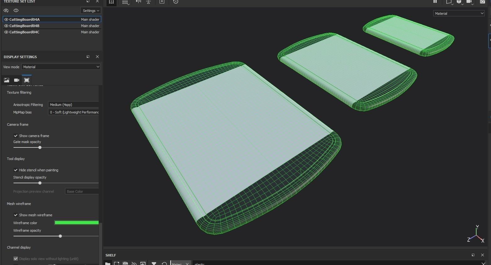 Cutting Board M4 Low-poly 3D model_1