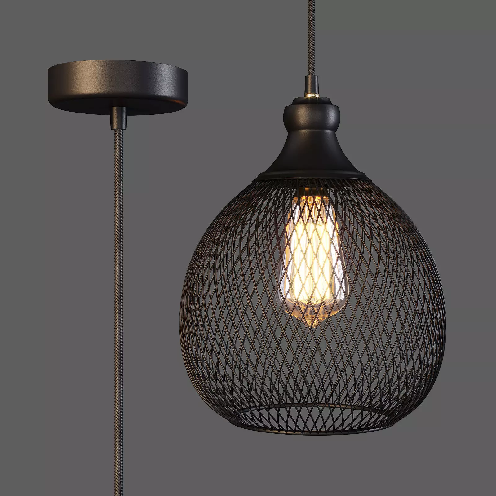 Maytoni Grille T018-01-B - Pendant Lamp 3D model_0