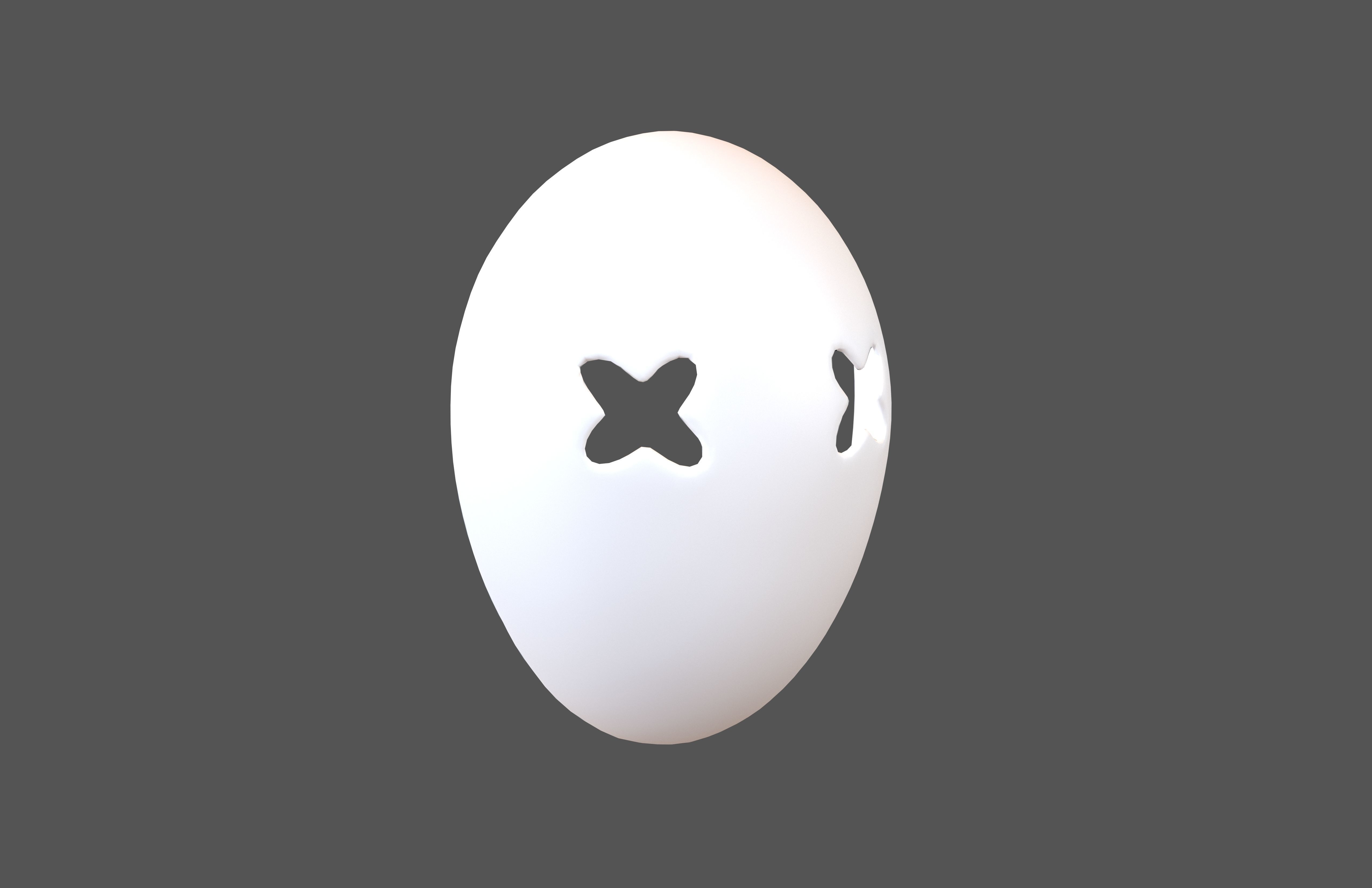 Cross Mask v1 001 Low-poly 3D model_1