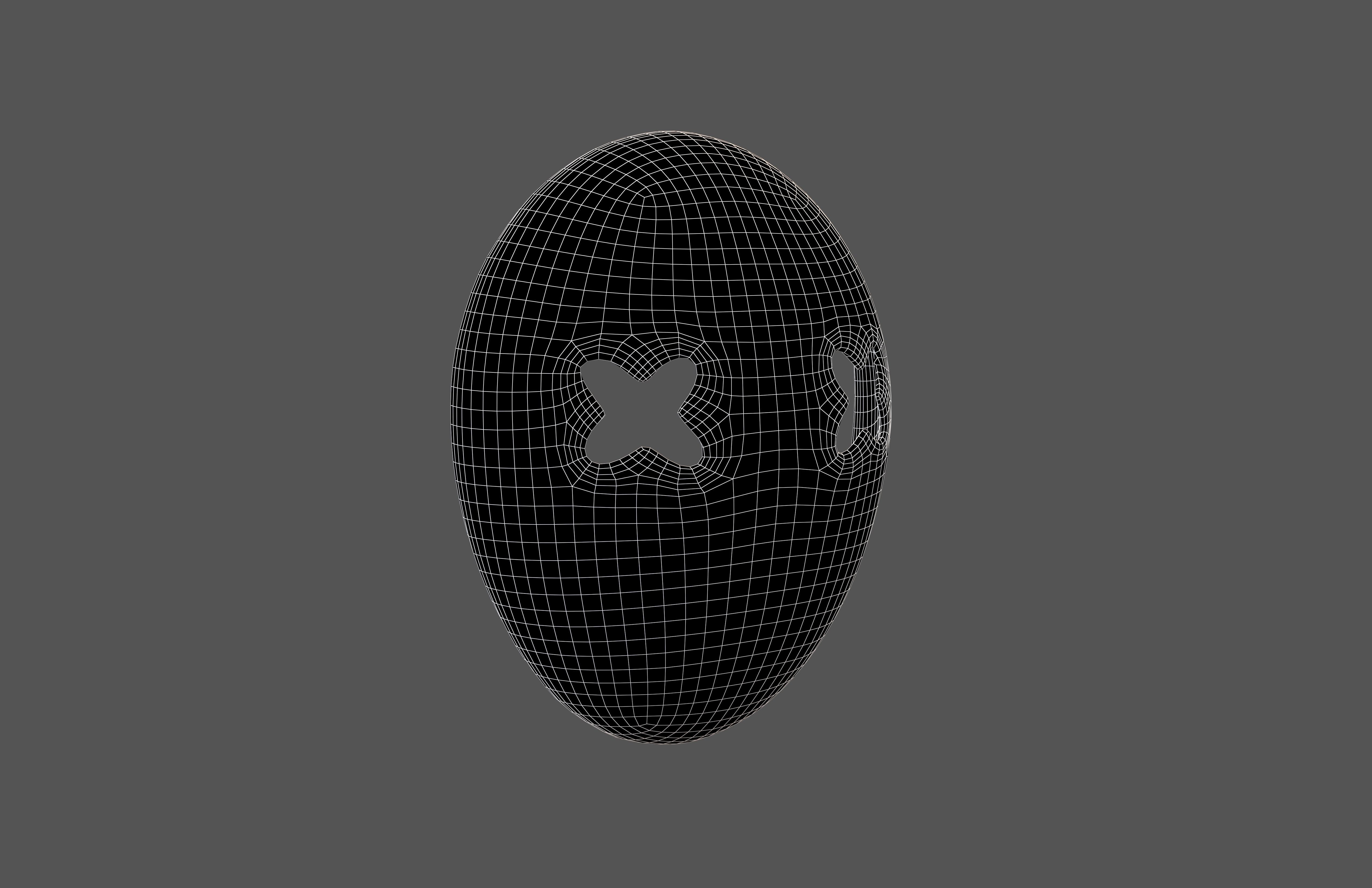 Cross Mask v1 001 Low-poly 3D model_9