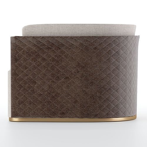 Italian Nubuck Armchair  3D model 7