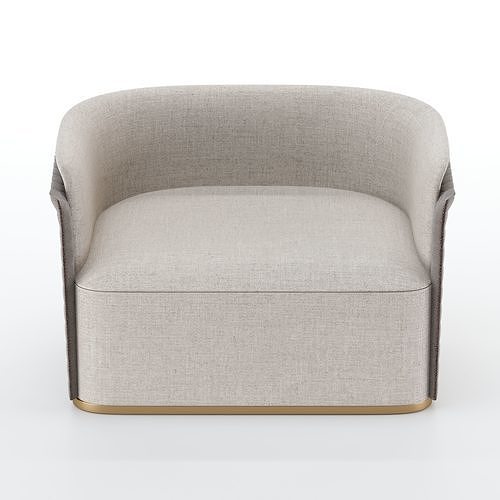 Italian Nubuck Armchair  3D model 5