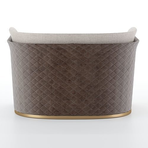 Italian Nubuck Armchair  3D model 4