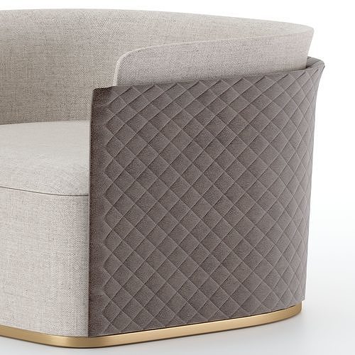 Italian Nubuck Armchair  3D model 3