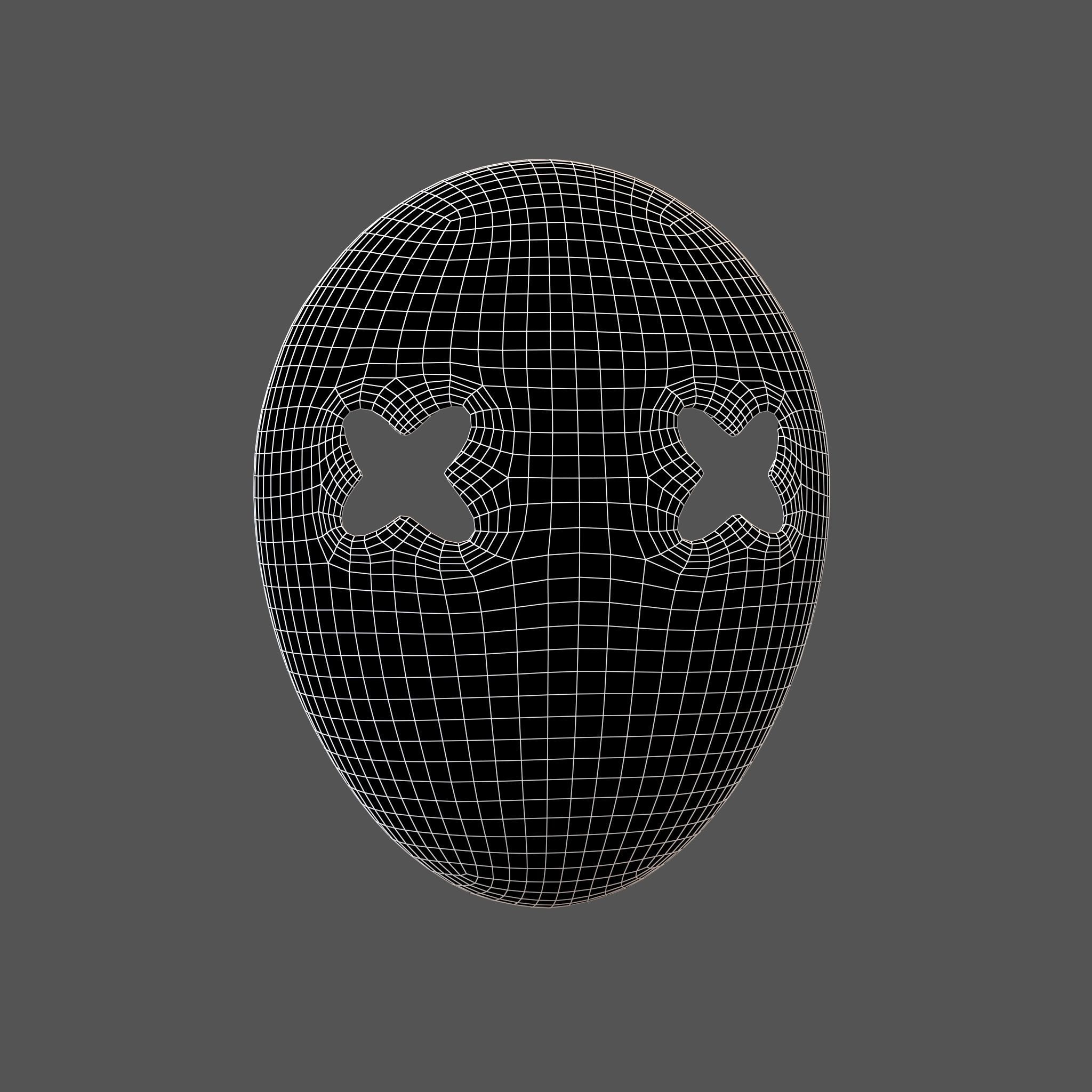 Cross Mask v1 002 Low-poly 3D model_9