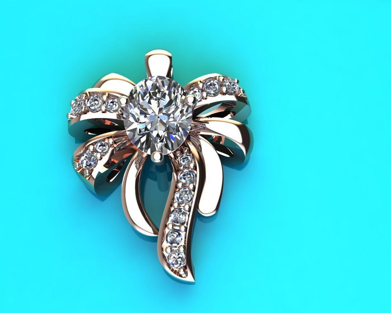 pendants diamond 3D print model_1