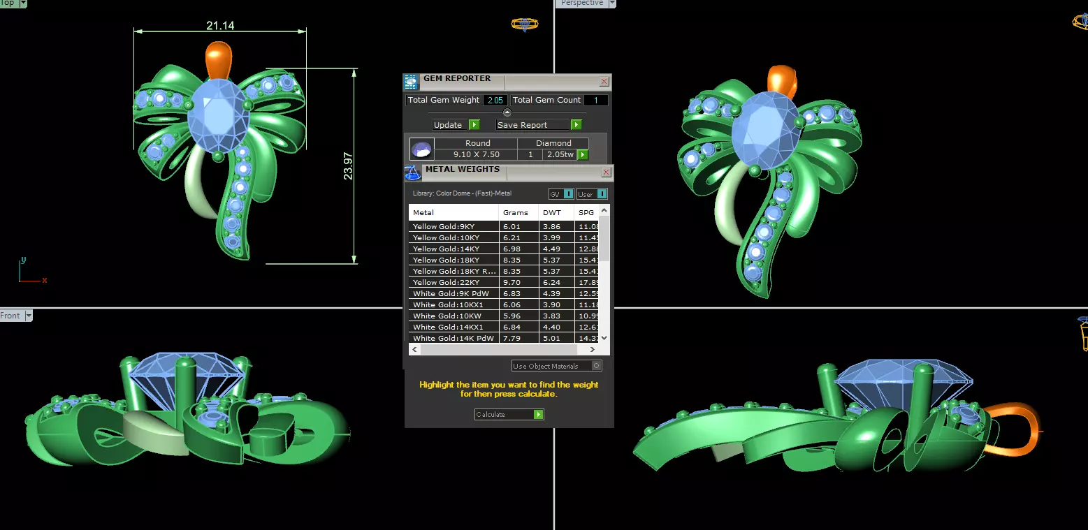 pendants diamond 3D print model_0
