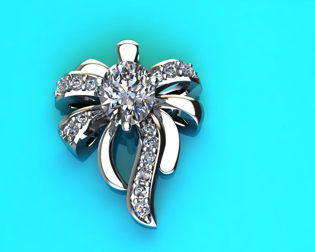 pendants diamond 3D print model_2