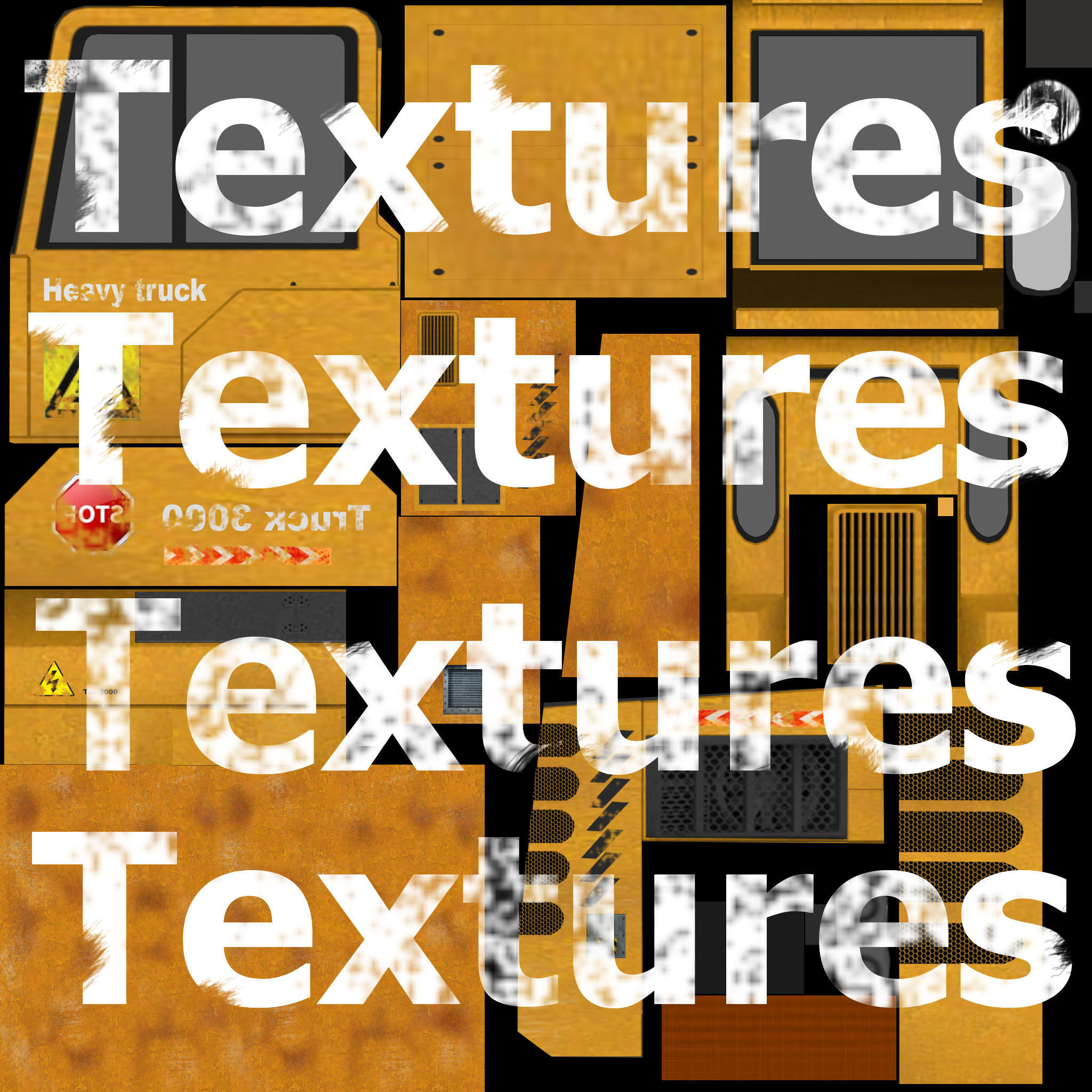 Construction Vehicles Pack Low-poly 3D model_36