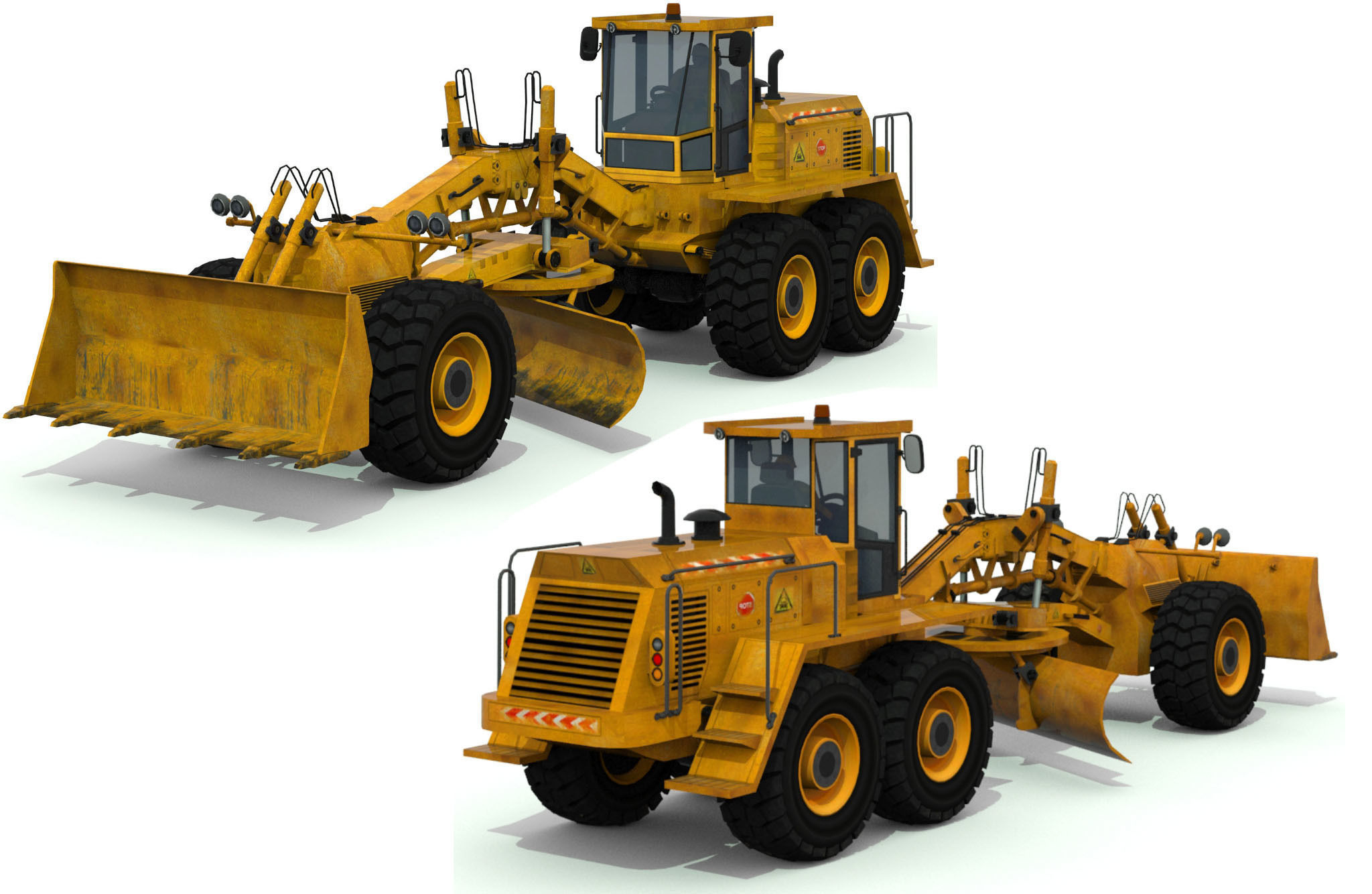 Construction Vehicles Pack Low-poly 3D model_19