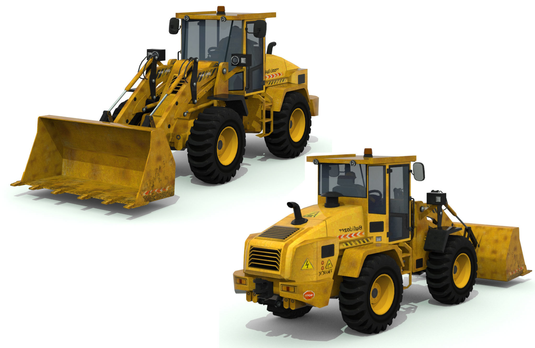 Construction Vehicles Pack Low-poly 3D model_22