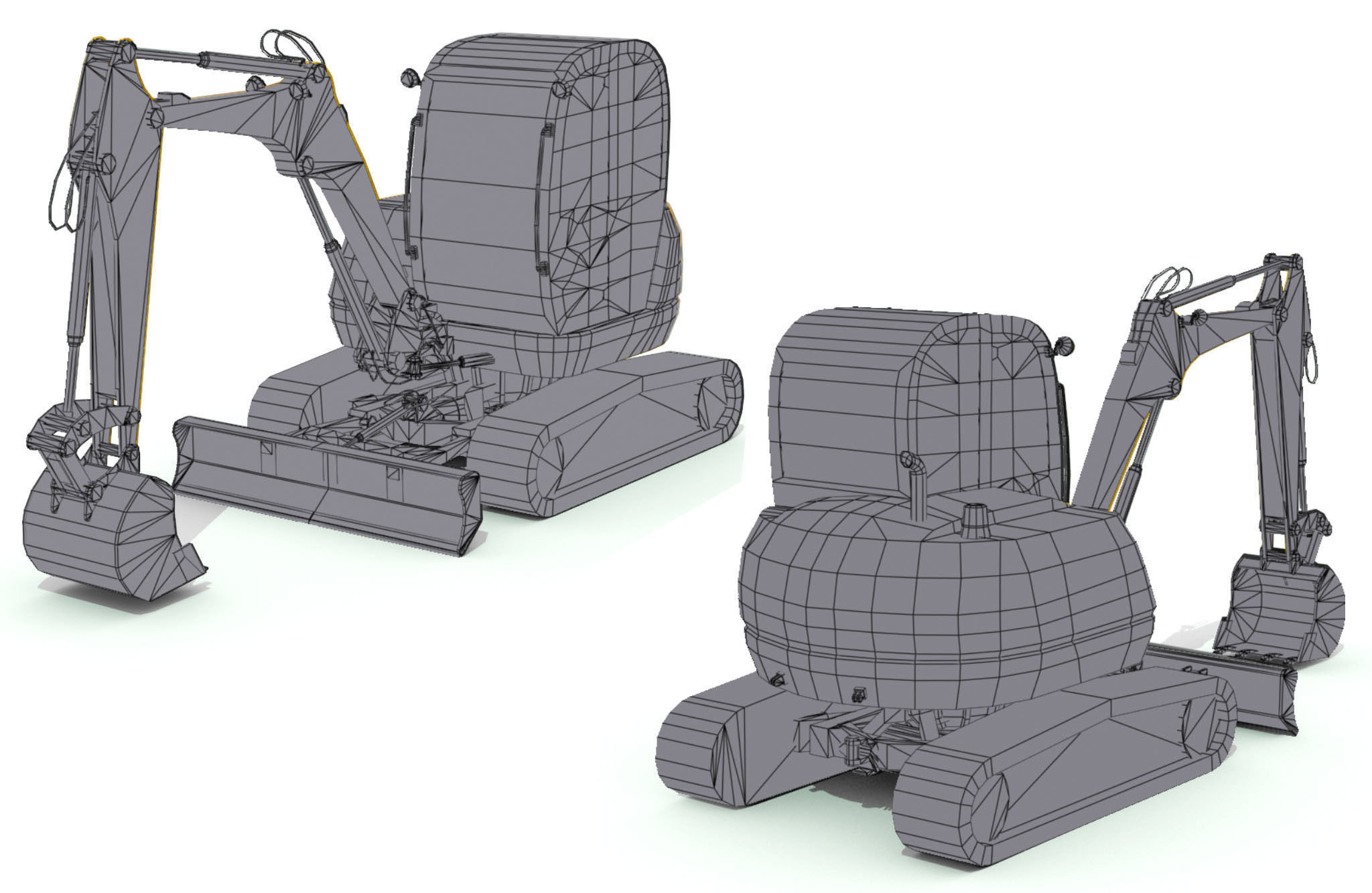 Construction Vehicles Pack Low-poly 3D model_27