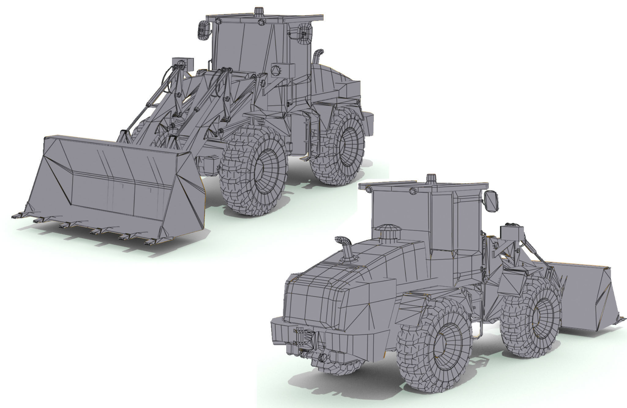 Construction Vehicles Pack Low-poly 3D model_24