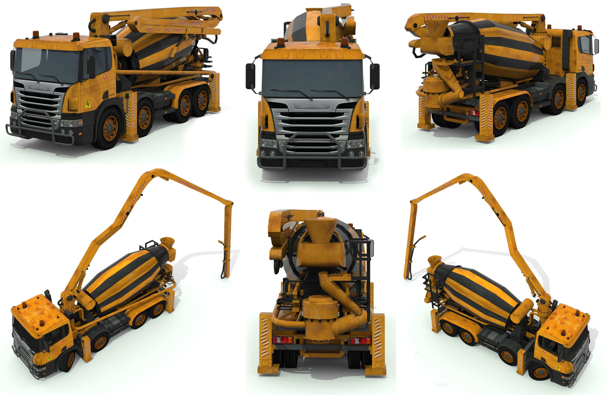 Construction Vehicles Pack Low-poly 3D model_14