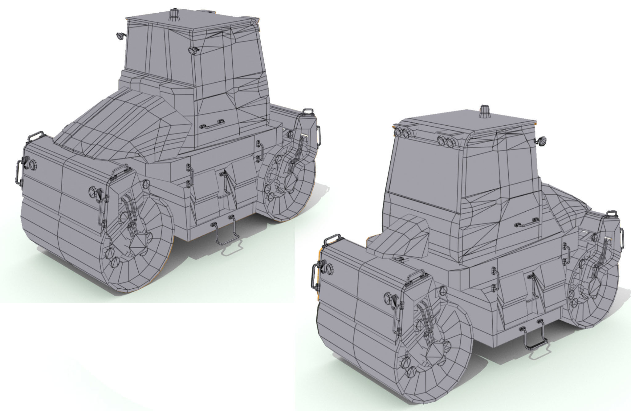 Construction Vehicles Pack Low-poly 3D model_33