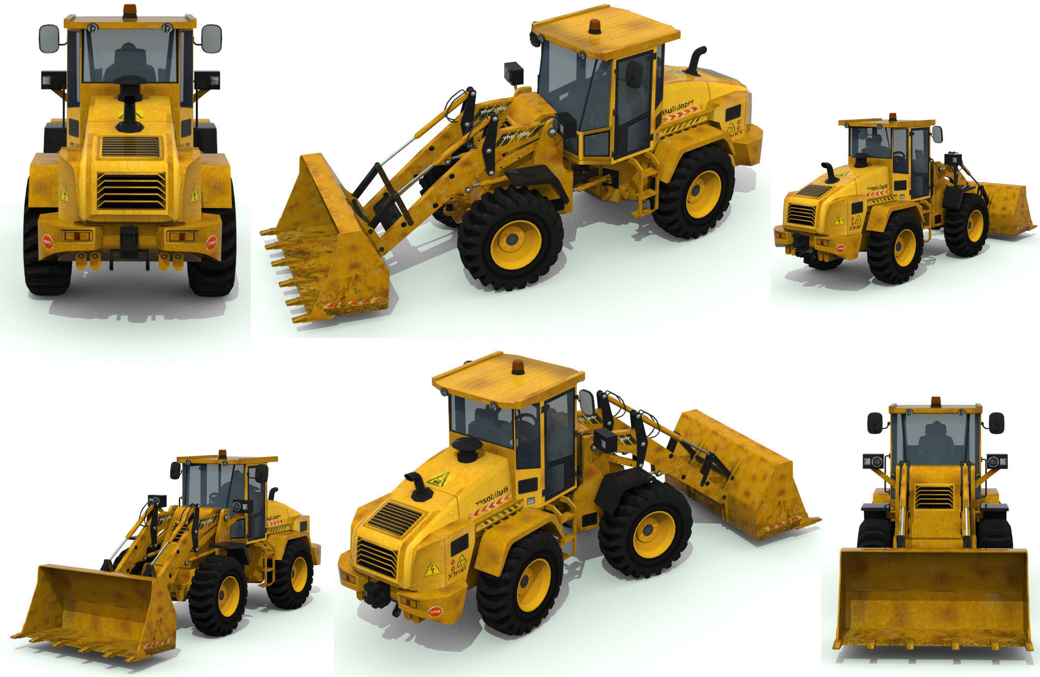 Construction Vehicles Pack Low-poly 3D model_23
