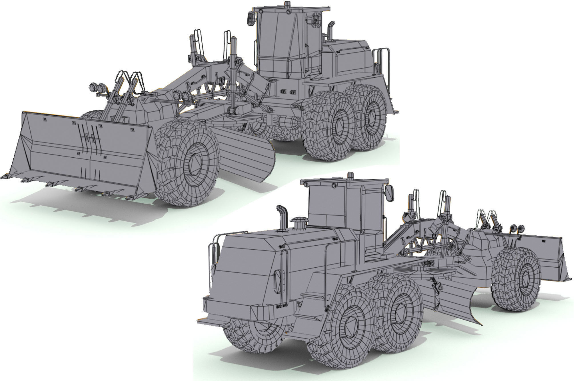 Construction Vehicles Pack Low-poly 3D model_21