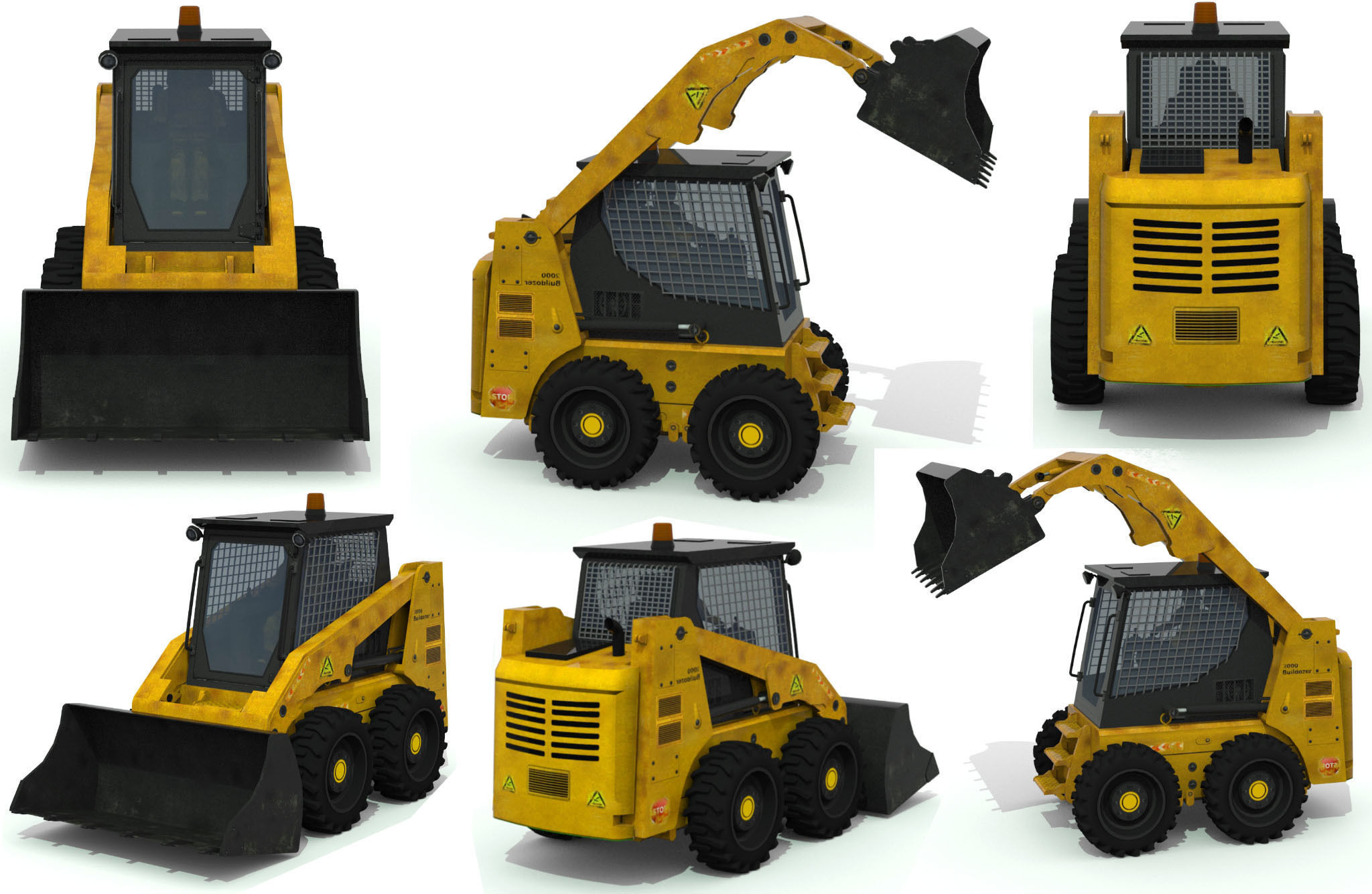 Construction Vehicles Pack Low-poly 3D model_8