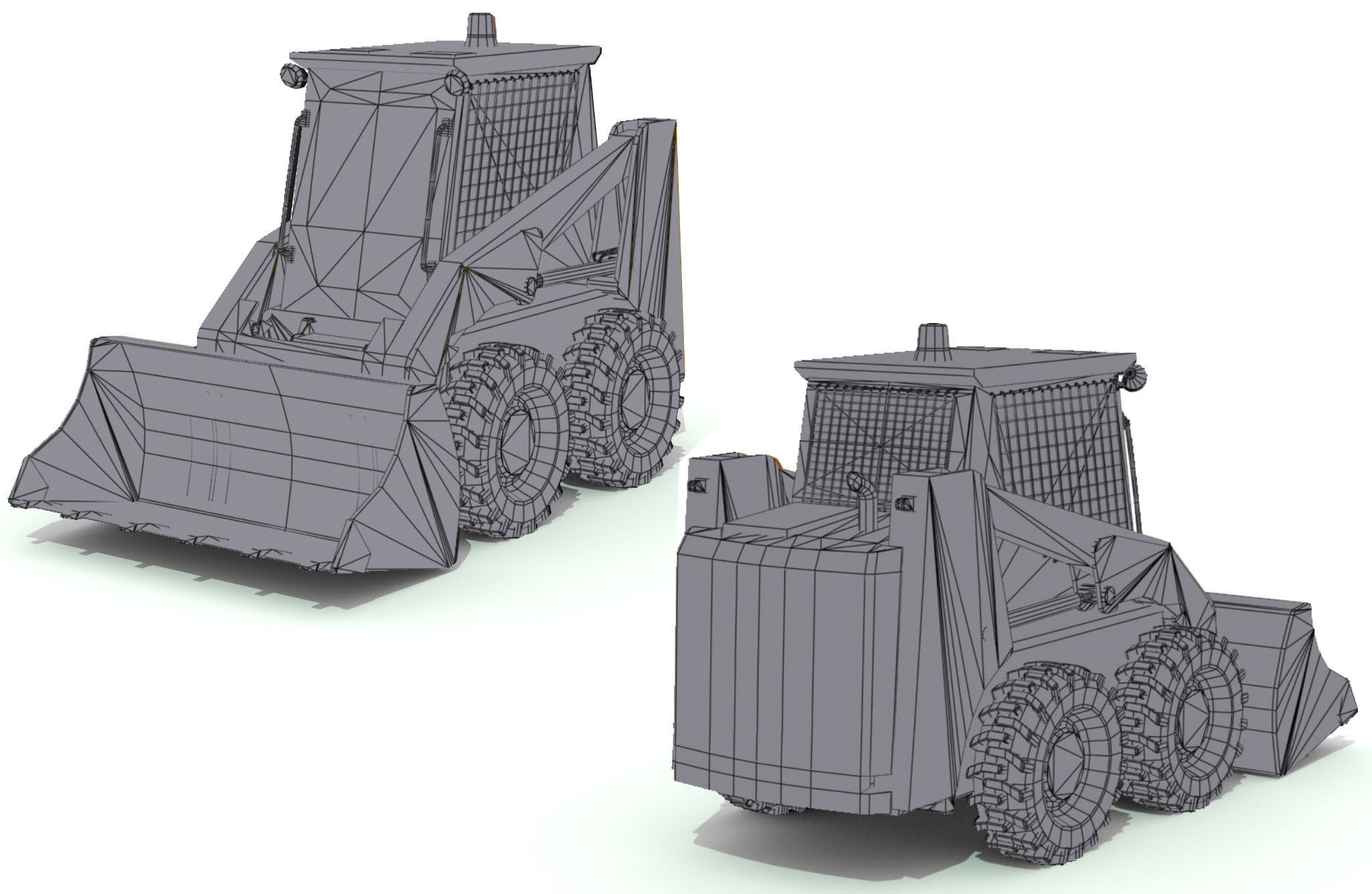 Construction Vehicles Pack Low-poly 3D model_9
