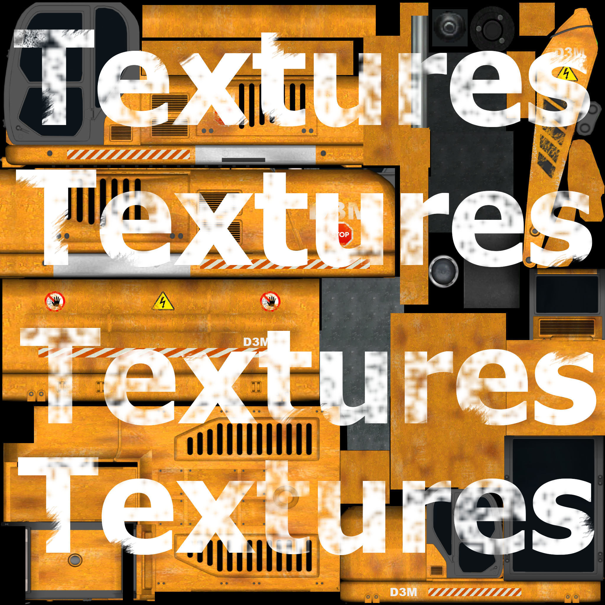 Construction Vehicles Pack Low-poly 3D model_35