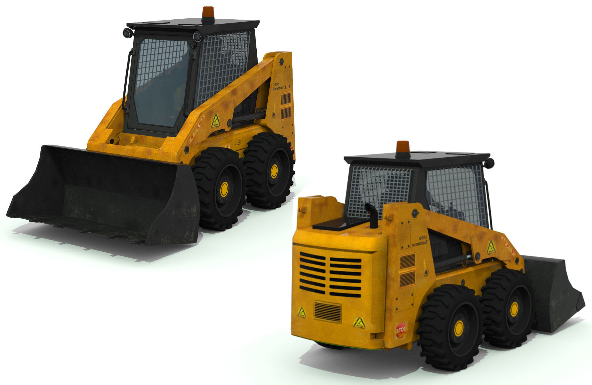 Construction Vehicles Pack Low-poly 3D model_7
