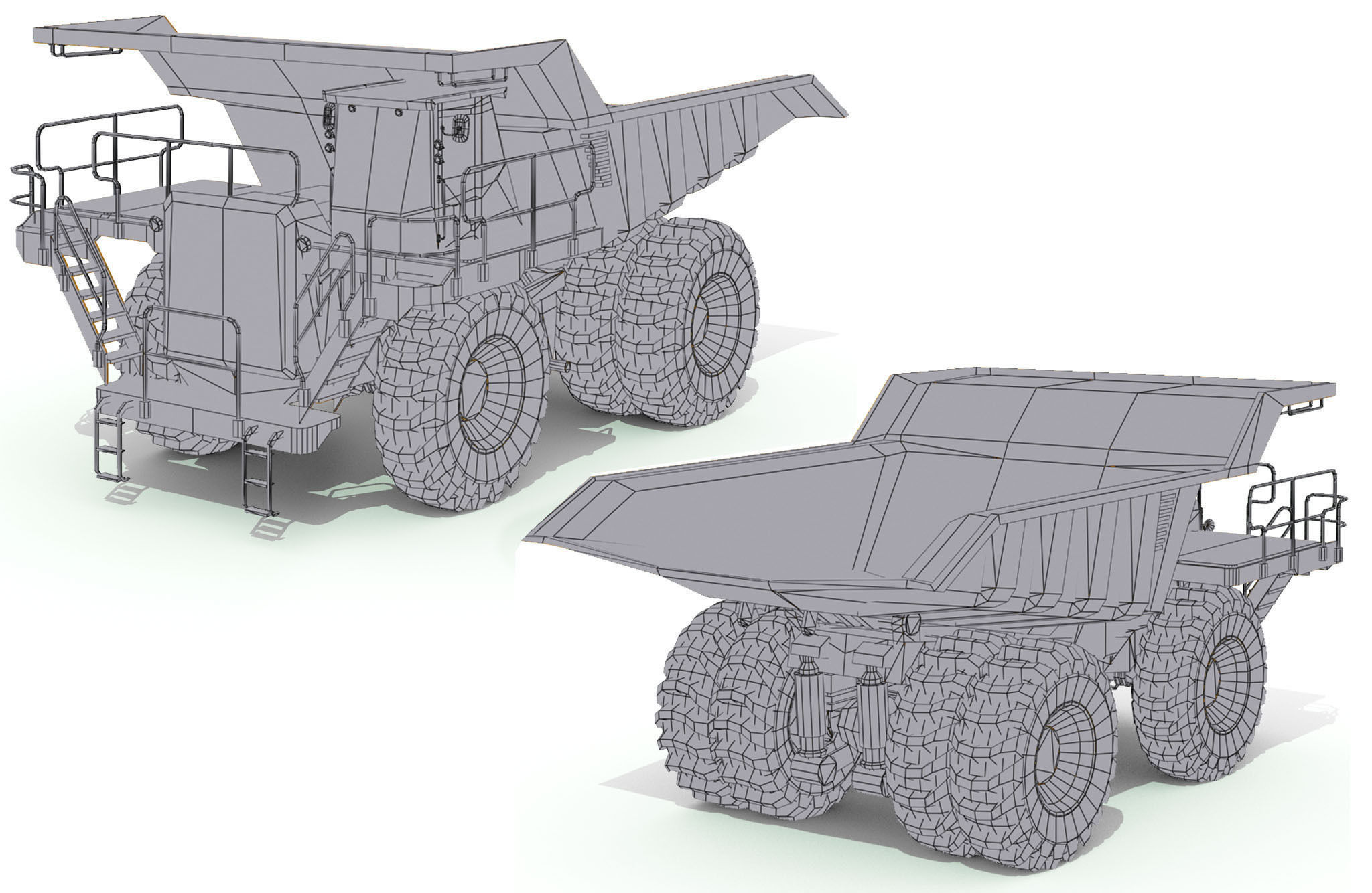 Construction Vehicles Pack Low-poly 3D model_12