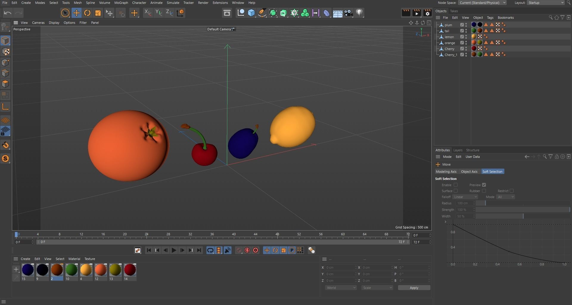 Set design fruits  Low-poly 3D model_13