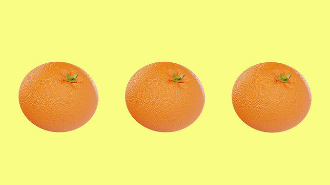 Set design fruits  Low-poly 3D model 4