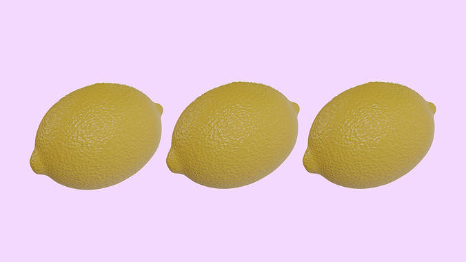 Set design fruits  Low-poly 3D model 7