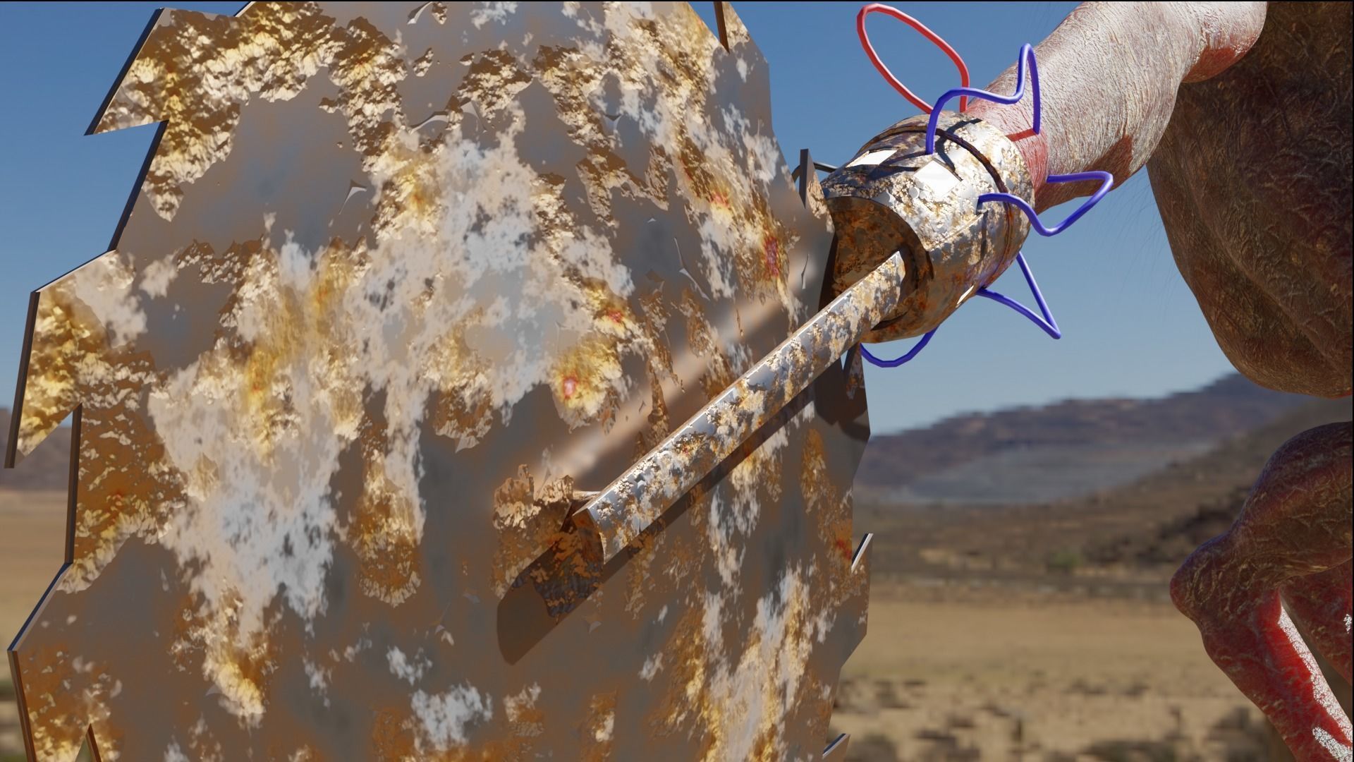 Eyemonster monster holding ball 3D model_9