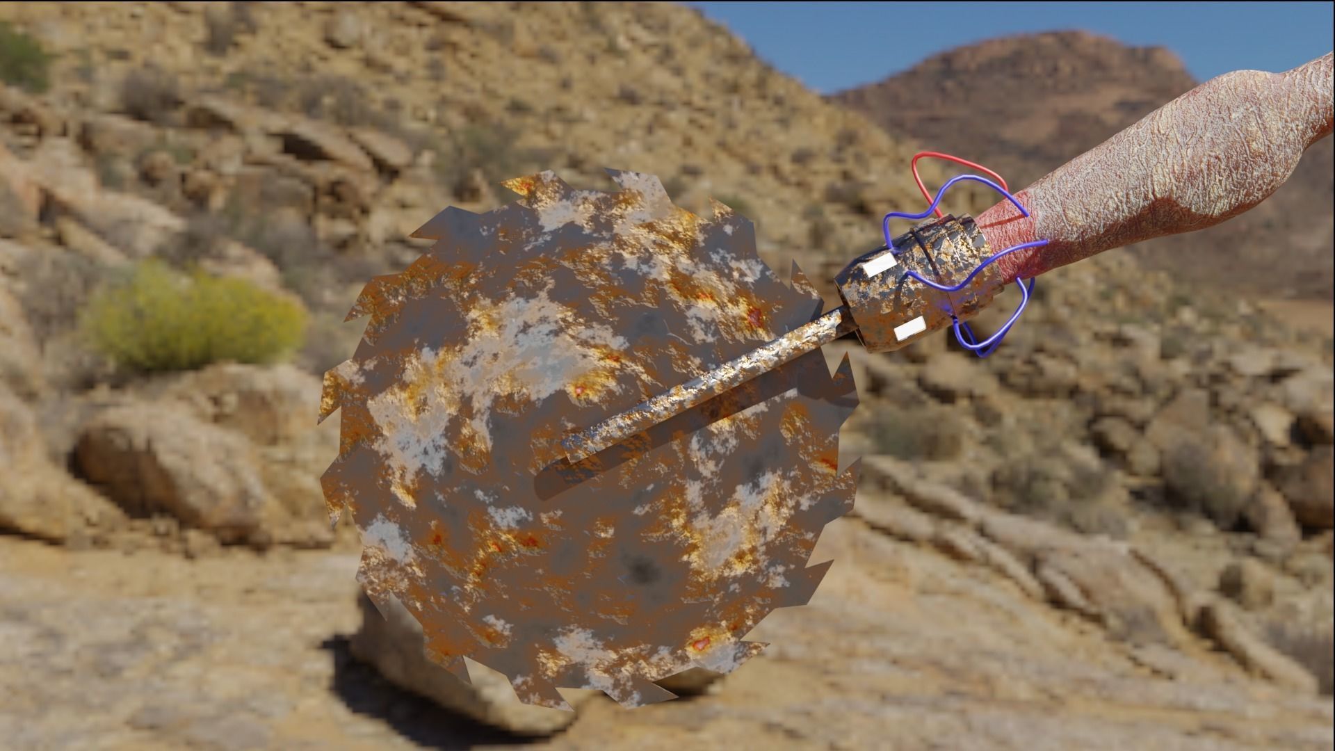 Eyemonster monster holding ball 3D model_8