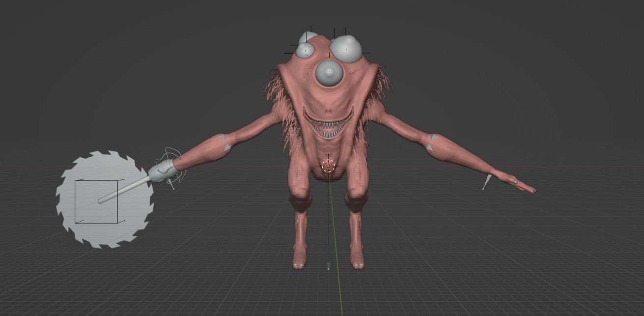 Eyemonster monster holding ball 3D model_10