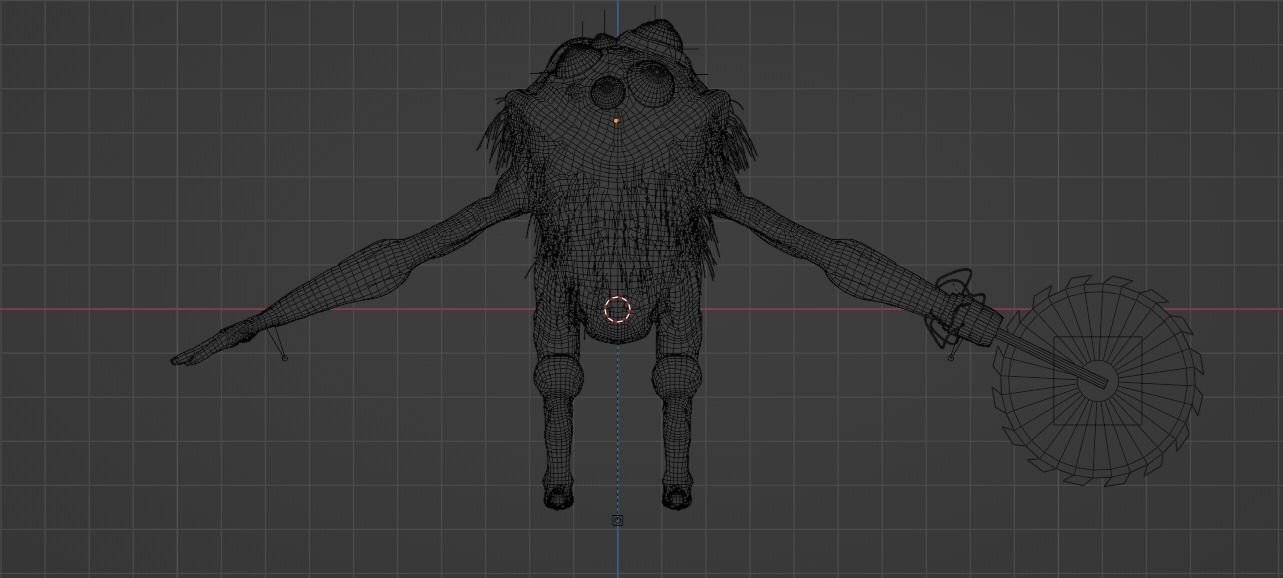 Eyemonster monster holding ball 3D model_17